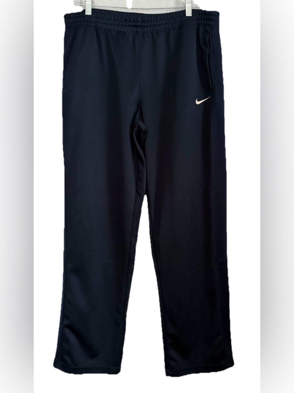 Nike Dri-Fit Training Pants Athletic Dept Mens Large Navy Blue Logo 532920-473